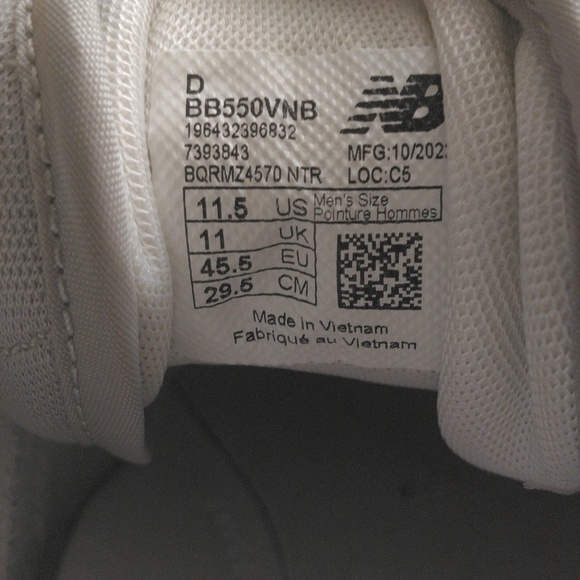 New Balance 550 Gray Suede Size 11.5 Men's - Picture 2 of 4